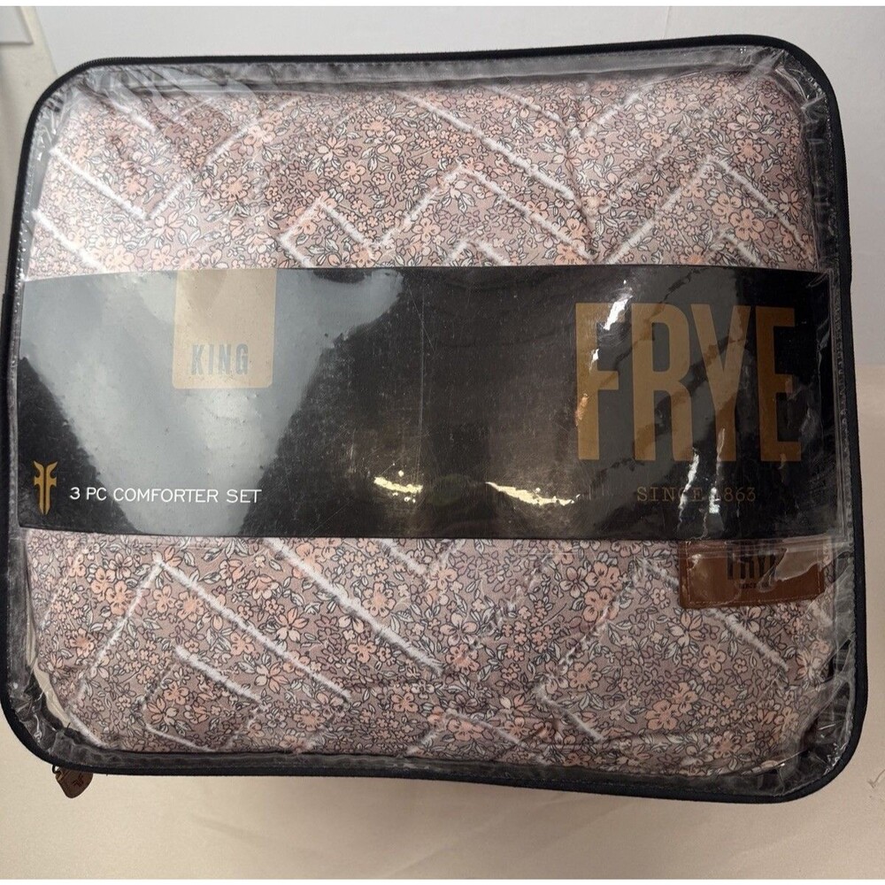 Frye $420 King 3PC Cotton Veronica Comforter and Shams Set